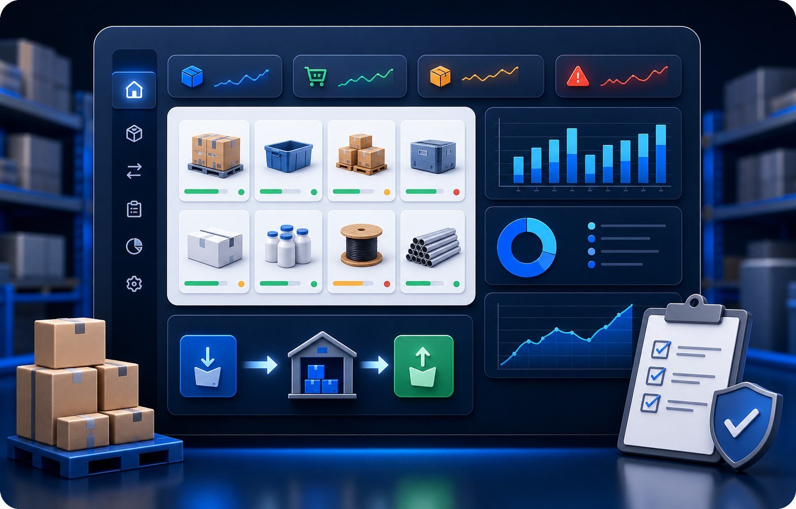 Stock Management System visual example